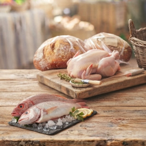 Chicken, Meat & Fish